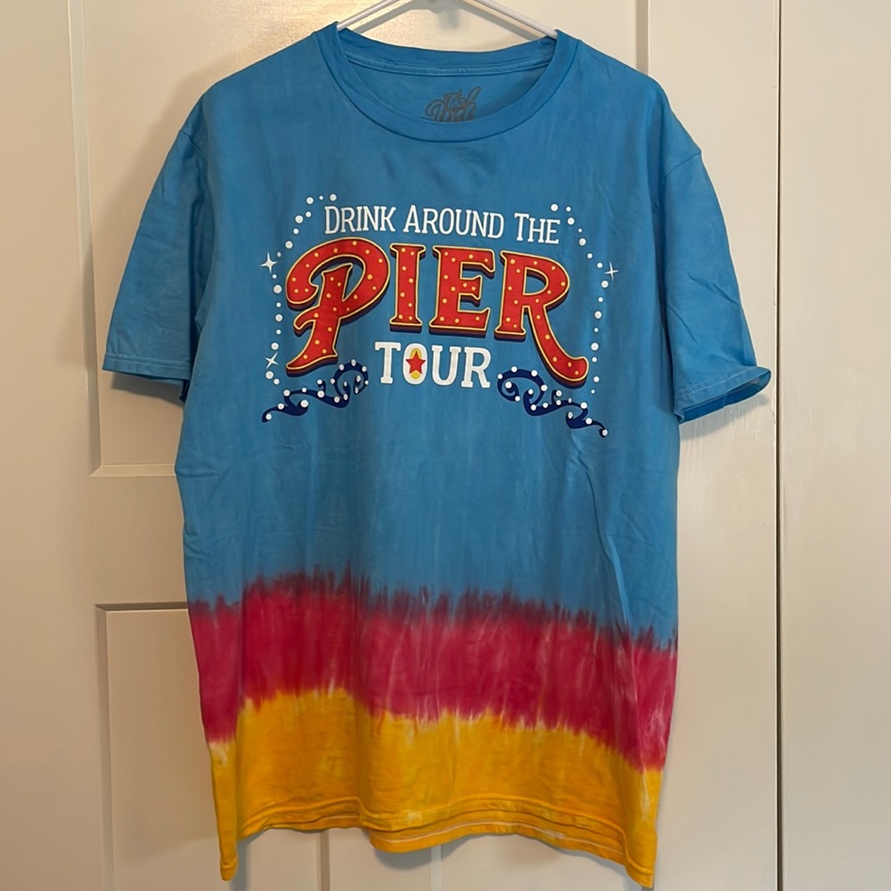 Disney California Adventure Lost Bros Pixar Pier Tie Dye T-Shirt size Large